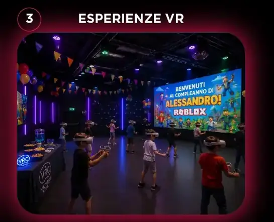 Pacchetto VR da 60 minuti nel programma di un compleanno VRC Montesilvano