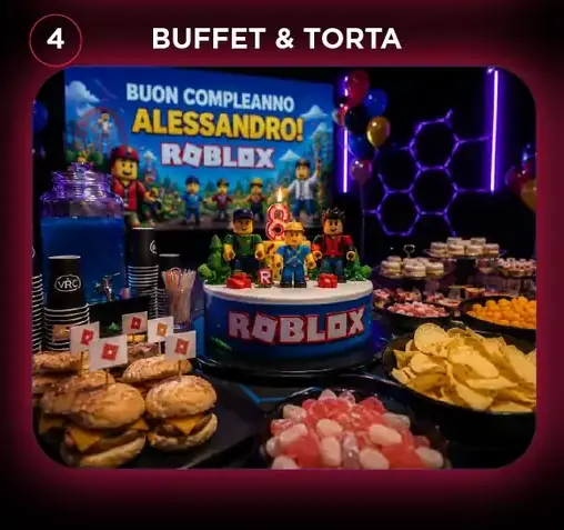 Torta e foto finali nel programma del compleanno VRC Montesilvano